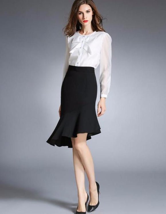 Chela Asymmetrical Flare Skirt