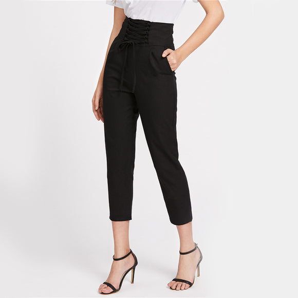 Jennifer Lace Up Pencil Pant