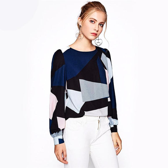 Gigi Geometric Blouse